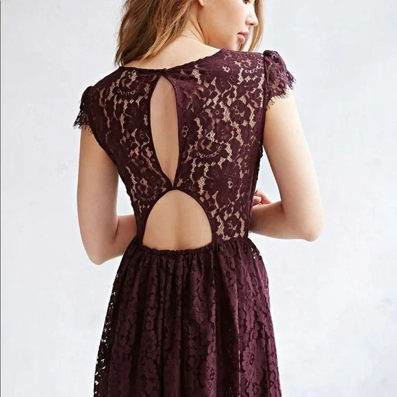 lace dress blue and cream Regina Blue Lace Maxi Dress - US 8 main image 0